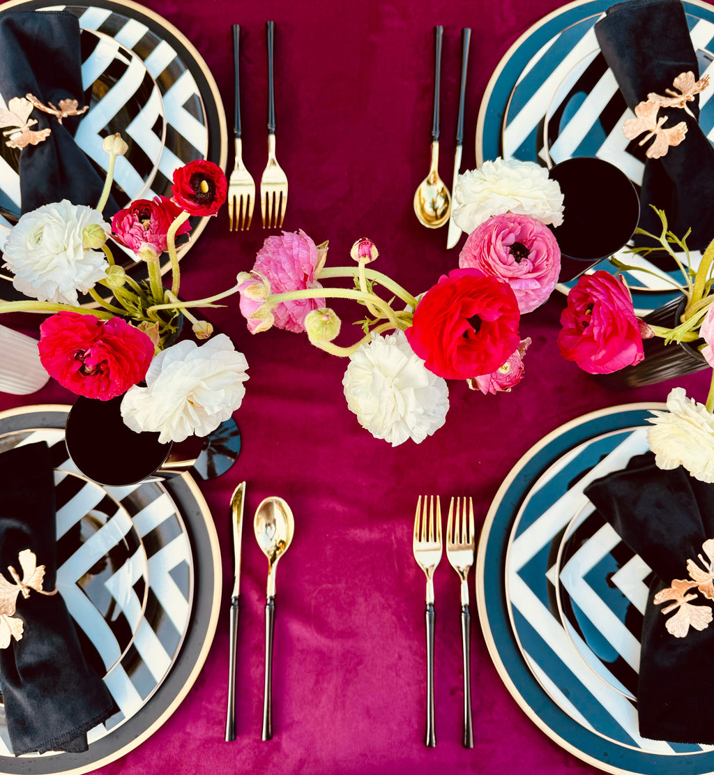 Velvet Bordeaux tablecloth