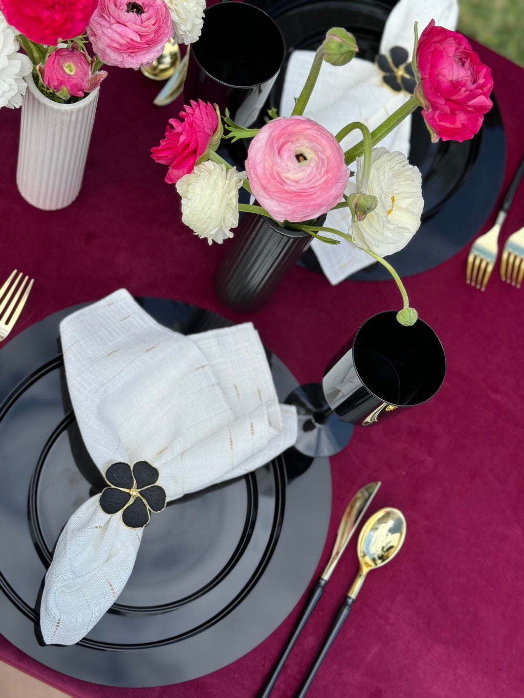 Velvet Bordeaux tablecloth